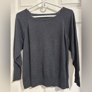 Zara Knit Women's Gray Long Sleeve Thin Sweater Top sz Small